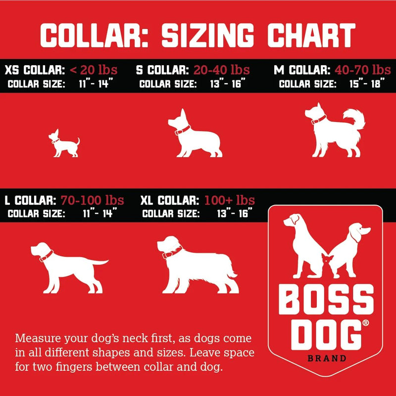 Boss Dog Tactical Collar, Hunter Orange, X-Large