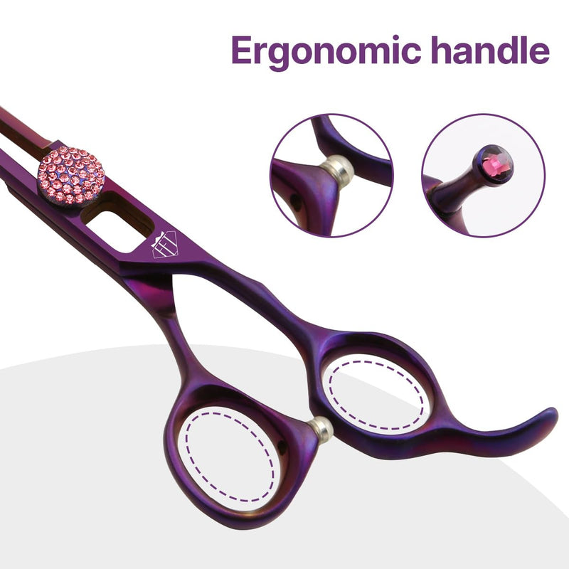Dog Grooming Scissors: Pet Shears Skeletonized blade Made Of Japanese 440C for Trimming Dogs Cats and Other Pets (Straight, 7") Straight 7" - PawsPlanet Australia