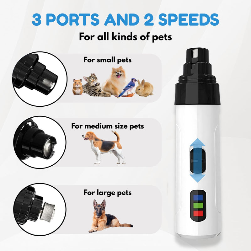 2026 Upgrade Silent Groom Pro Nail Grinder, New Silent Groom Pro for Pets, Rechargeable USB Charging Pet Nail Grinders, Electric Pet Nail Clippers, Pet Paws Grooming Smoothing Tool, - PawsPlanet Australia