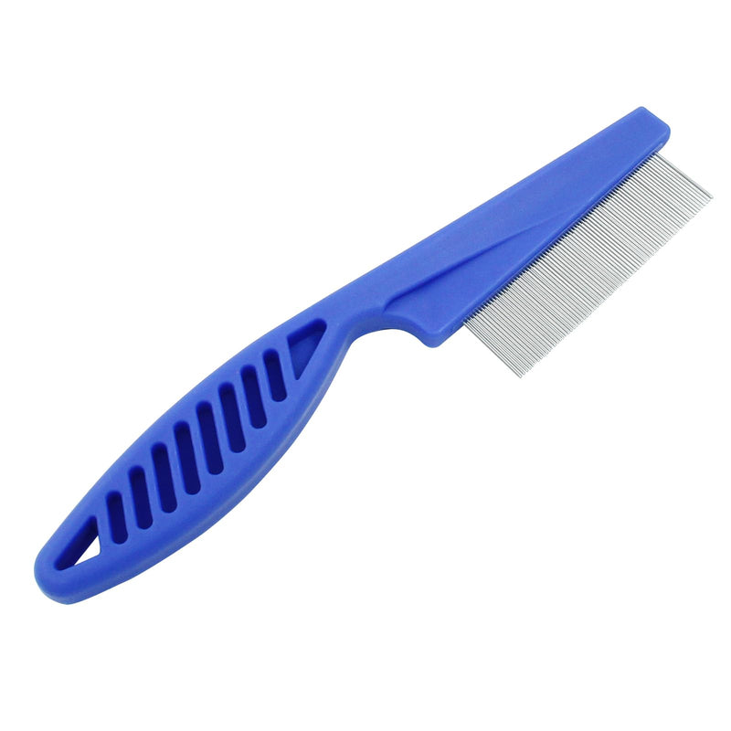 Flea Comb for Dogs and Cats, Metal Pet Lice Comb Fine Tooth Grooming Tool for Remove Anti Fleas and Flea Eggs(3pcs Blue) - PawsPlanet Australia