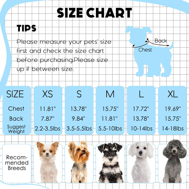 3 Pack Dog Sweaters for Small Dogs Girl Boy Dog Winter Fleece Clothes Warm Soft Dog Sweatshirt Outfit for Dog Cat Pet Apparel - PawsPlanet Australia