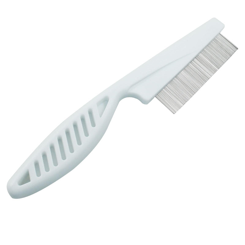 Flea Comb for Dogs and Cats, Metal Pet Lice Comb Fine Tooth Grooming Tool for Remove Anti Fleas and Flea Eggs(3pcs White) - PawsPlanet Australia