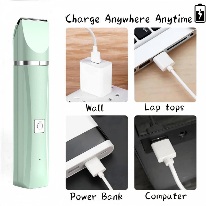 Dog Nail Trimmer Grinder Grooming Kit Paw Clippers Electric Thick Hair Shavers Professional Toenail Scissors Set 4 in 1 Cordless Drill Shedding Curved for Pet Cat Dog Puppy Feet Face at Home