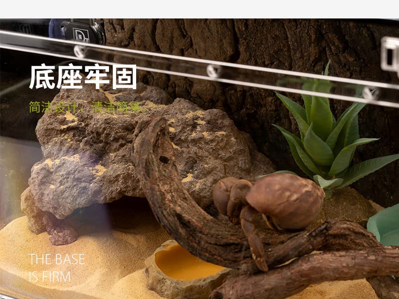 Reptile Simulation Rock Hide - Resin Amphibian Hideouts Cave Size 2.83'' x 1.18'', Habitat for Bearded Dragon Turtles Lizards Snakes Crab Gecko Leopard Spider Fish - PawsPlanet Australia