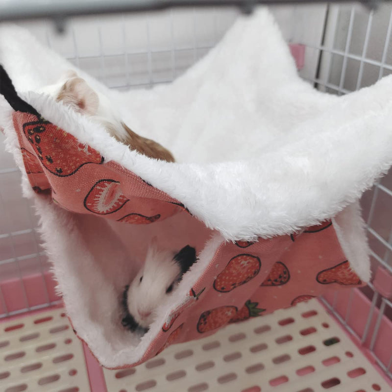 Guinea Pig Rat Ferret Hammock and Warm Bed Small Pet Hideout Tunnel Cave Hanging Bunkbed Hammock Cage Toy for Hamster Sugar Glider Squirrel (1.Hammock) 3.Hammock - PawsPlanet Australia