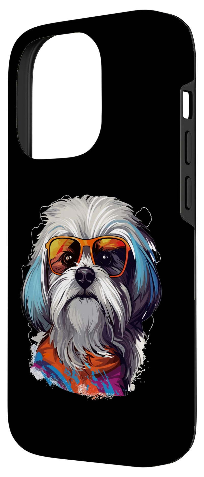 iPhone 14 Pro Maltese Dog Breed Pet with Sunglasses Case iPhone 14 Pro