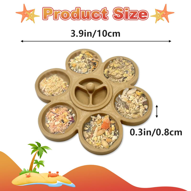 2 Pcs Hermit Crab Food Dish, 9 Grids Food & Water Bowl, Hermit Crab Tank Accessories - PawsPlanet Australia
