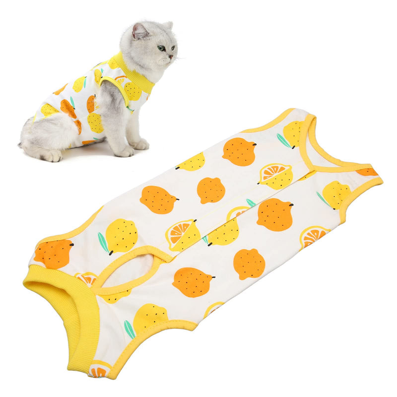 Surgical recovery suit for cats Breathable cotton surgical clothing for cats to prevent licking and promote healing Ideal for postoperative care (XL)