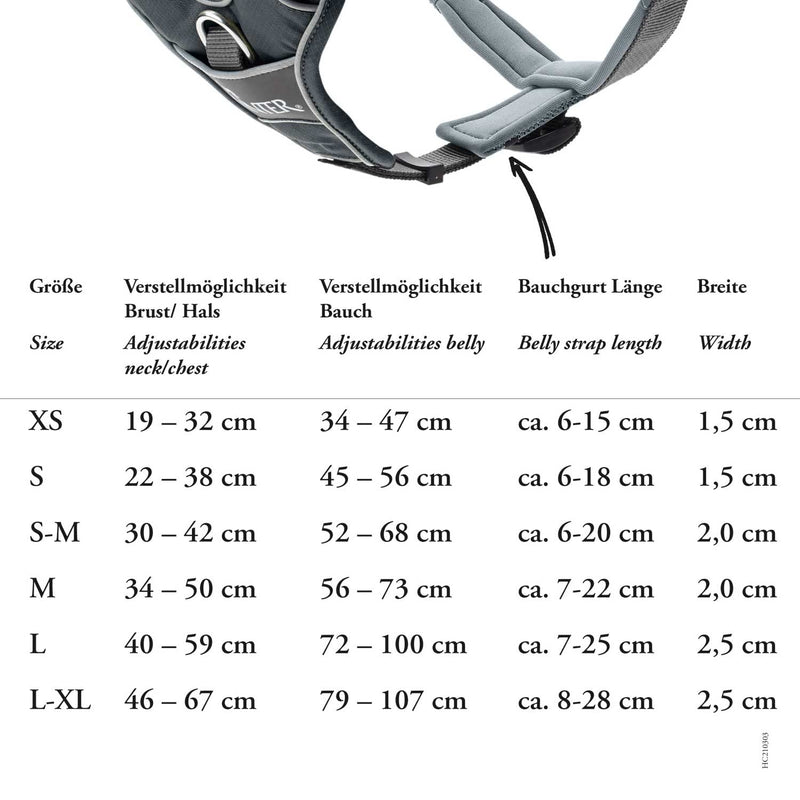 HUNTER Divo Dog Harness, XS, 34-47 cm, Brown/Grey Brown / Grey - PawsPlanet Australia