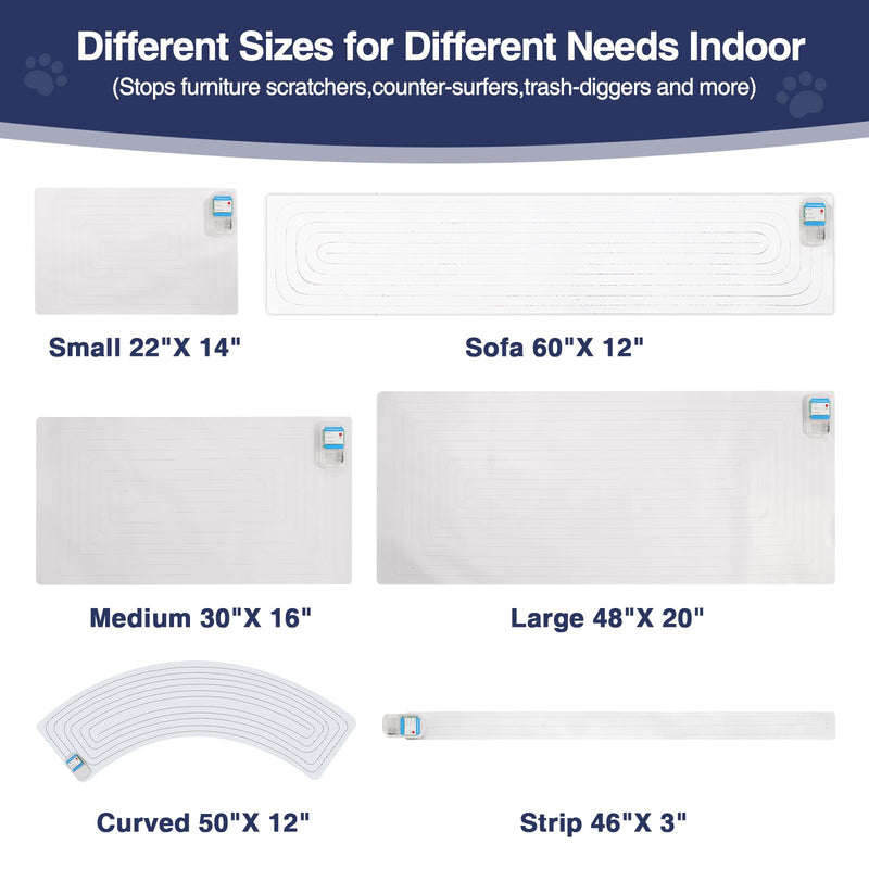 PAPARELA 46"x3" Narrow Pet Training Mat for Windowsills & Ledges - Electric Shock Pad with 3 Modes to Deter Cats & Dogs from Jumping, Safe Indoor Behavior Correction Tool