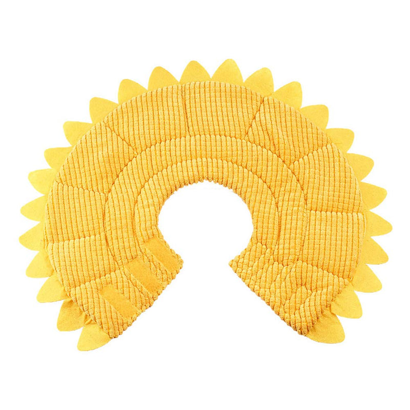 POPETPOP Soft Sunflower Recovery Collar 13.77In 0.17lb Washable Anti-Scratch Cone for Post-Surgery Wound Protection, Adjustable for Large Dogs (XL) XL
