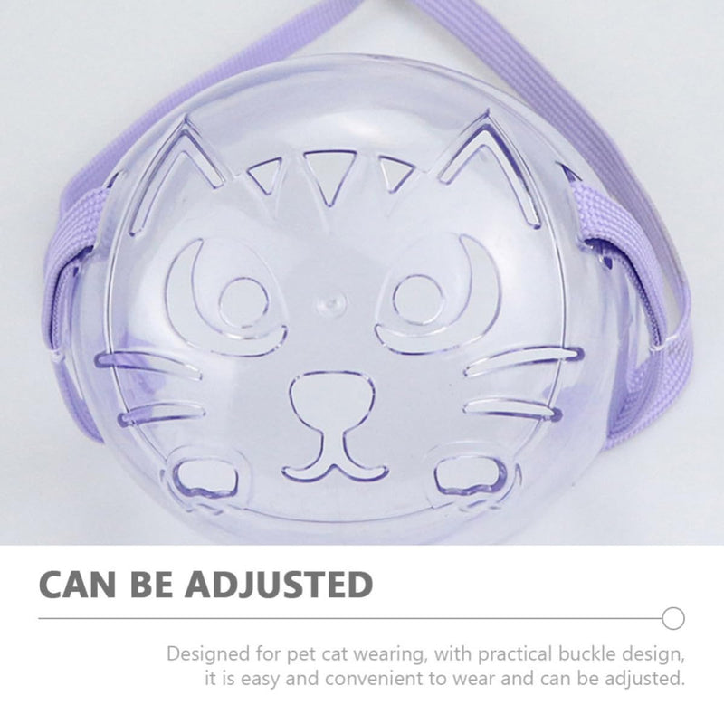 Breathable, adjustable cat muzzle made of PP with anti-bite and wear resistance for cats during bathing and grooming.