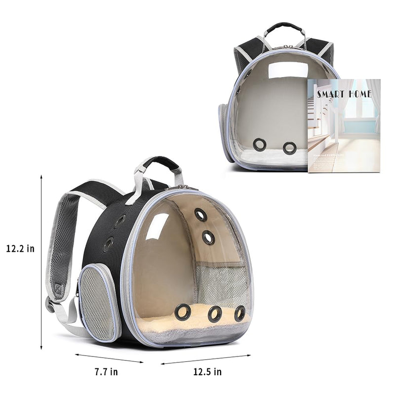 Bunny Carrier, Guinea Pig Carrier,Small Animal Carrier Backpack for Rabbit,Bearded Dragon, Lizard,Hamster,Kitten. Breathable Pet Travel Cage Bag Perfect for Vet Visits & Outdoor Adventures (Black) black - PawsPlanet Australia