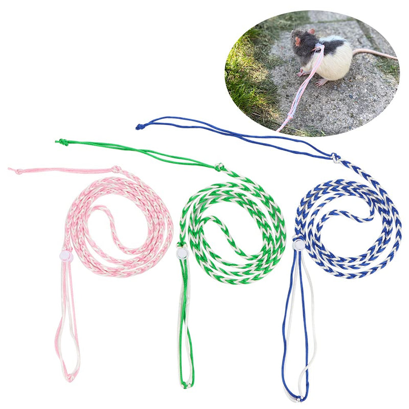 3 Pack adjustable Hamster Leash Harness for Chinchilla Rabbit Hamster Guinea Pig Squirrel Small Animal