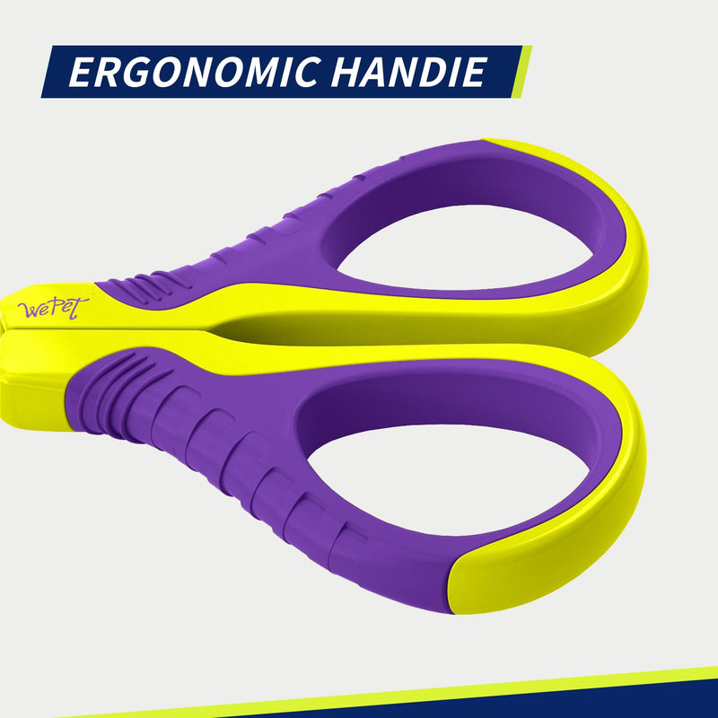 WePet Pet Nail Clippers U07.1, Professional Claw Trimmer, Bended Scissor Special for Cats, Kittens, Dogs, Puppies, Small Animals, Yellow/Purple #16 Yellow/Purple - PawsPlanet Australia