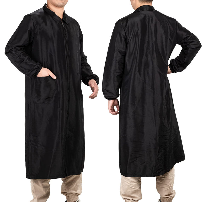 Noverlife Long Length Pet Grooming Workwear with Pockets, Lightweight Anti Static Hairdresser Smock Barber Jacket X-large Long Sleeves - PawsPlanet Australia