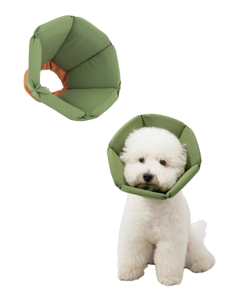 Lightweight Cat Cone Collar, Waterproof Soft Recovery E-Collar for Cats & Small Dogs, Adjustable Protective Elizabethan Collar to Prevent Licking & Biting, Easy-Clean Quick-Dry Design, Green XL Size X-Large