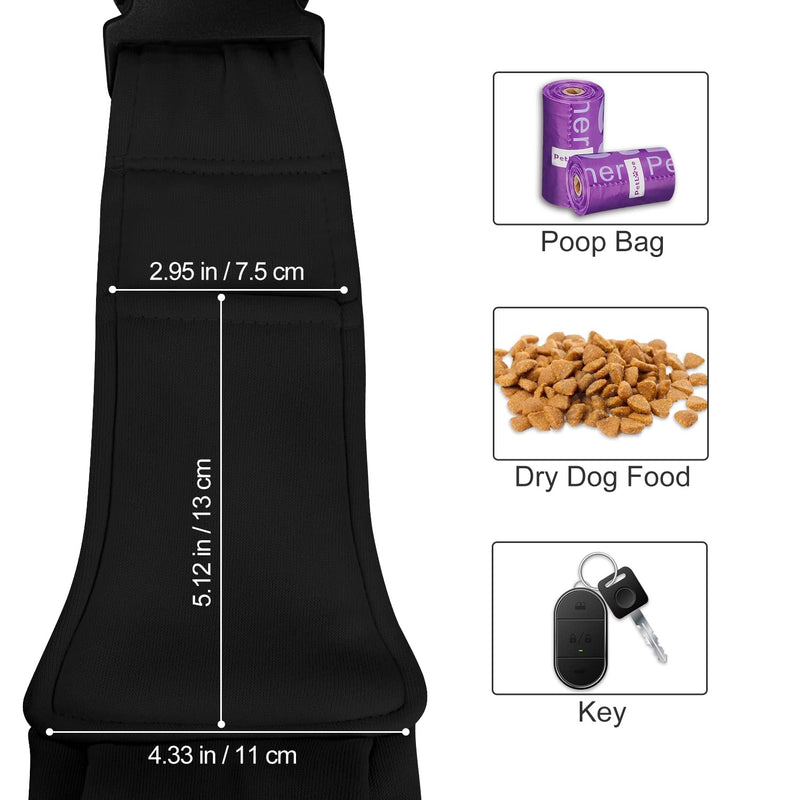 PETLOFT Puppy Sling, Dog Sling, Cat Sling, Adjustable Puppy Sling Carrier with Collar Hook for Small Pets up to 4.99kg, Black - PawsPlanet Australia