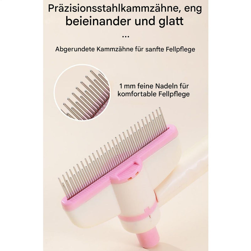 Pet ComM - 18 x 9 cm Rotatable Cat Care Brush | Fine Tooth Brush, Pet Hair Removal Tool for Daily Brushes, Routine Indoors, PUBLY Veterinary Clinic Kittens