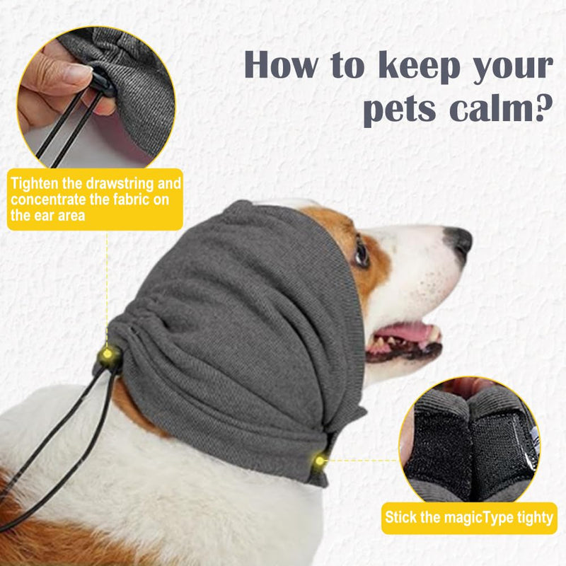 Pack of 2 Ear Protection Dog Protection Against Fright Soothes the Nerves Ear Protection Dog Comfortable and Breathable Heat Insulating in Winter