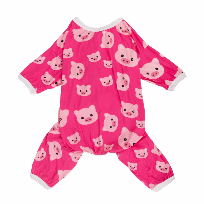 CuteBone Big Dog Clothes Pitbull Golden Retriever Post Surgery Suit Stretchy Calming Anxiety Pet Pajamas Shirts Shedding Suits Onesie for Medium/Large Sized Dogs Labrador Bully ZP01L Large Snap=A02-Pink pig - PawsPlanet Australia