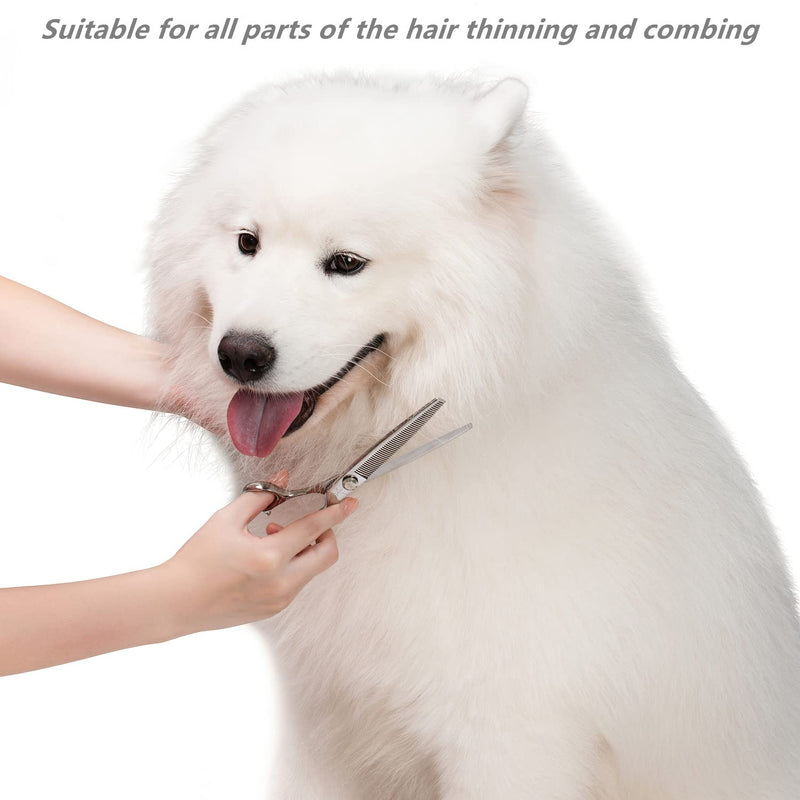 High-end Professional Dog Grooming Thinning Scissors Teeth Cutting Blending Shears Pet Texturizing Shears 7.5 Inch Extremely Very Sharp Stainless Steel Alloy For Cat Horse And Other Animals 7.5inch Thinning - PawsPlanet Australia