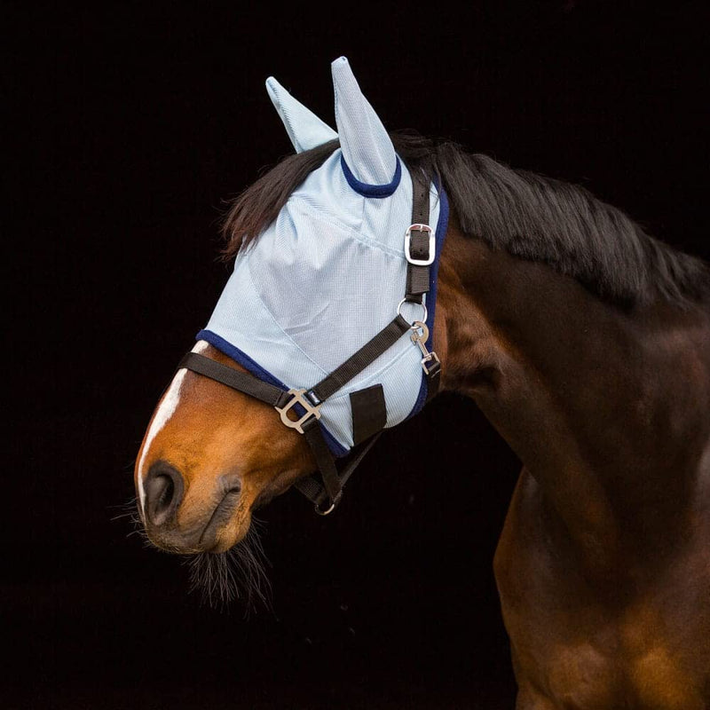 HORZE Fly Mask - Light Blue - XL X-Large - PawsPlanet Australia