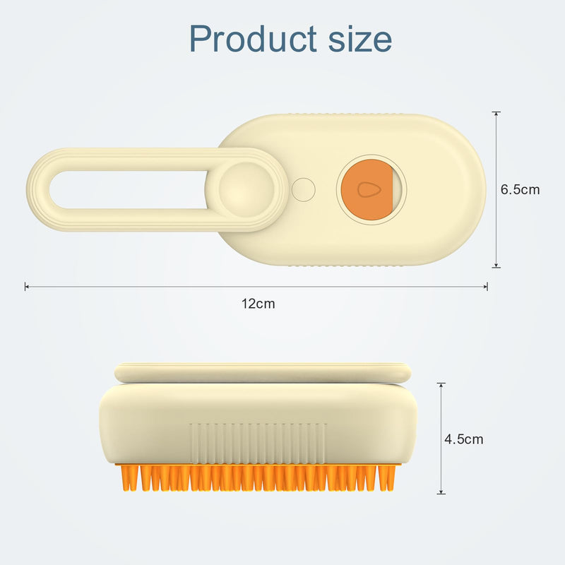 Cat Hair Steam Brush for Shedding, Pet Hair Removal Comb with Water Tank, 3 In 1 Steam Cat Brush, USB Charging Port, Steam Pet Brush with Removable Comb for Removing Floating Hair - PawsPlanet Australia