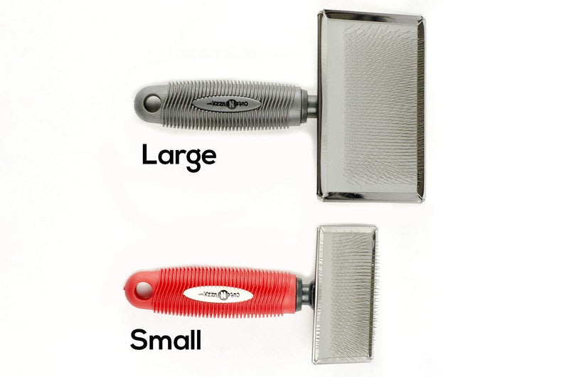 Premium Pet Slicker Brush for Cats & Dogs Shedding Tool, Grey, Small - PawsPlanet Australia