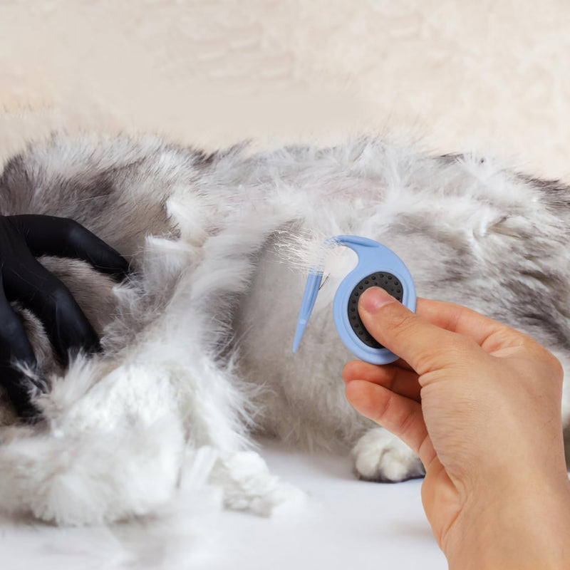 2pcs Knotting Comb for Cats, Dog Shedding Brush Dematting Comb Hair Removal Tool for Knotted & Loose Hair Grooming Accessories for Pet Kitten Puppy (Blue) - PawsPlanet Australia
