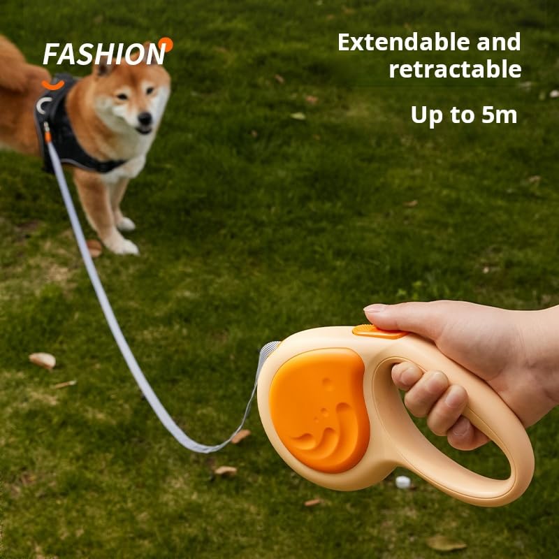 Retractable Dog Leash, Automatic Extendable 10ft/16ft Pet Leash Small, Medium and Large Dog Walking Leash (Orange, 16ft) Orange - PawsPlanet Australia