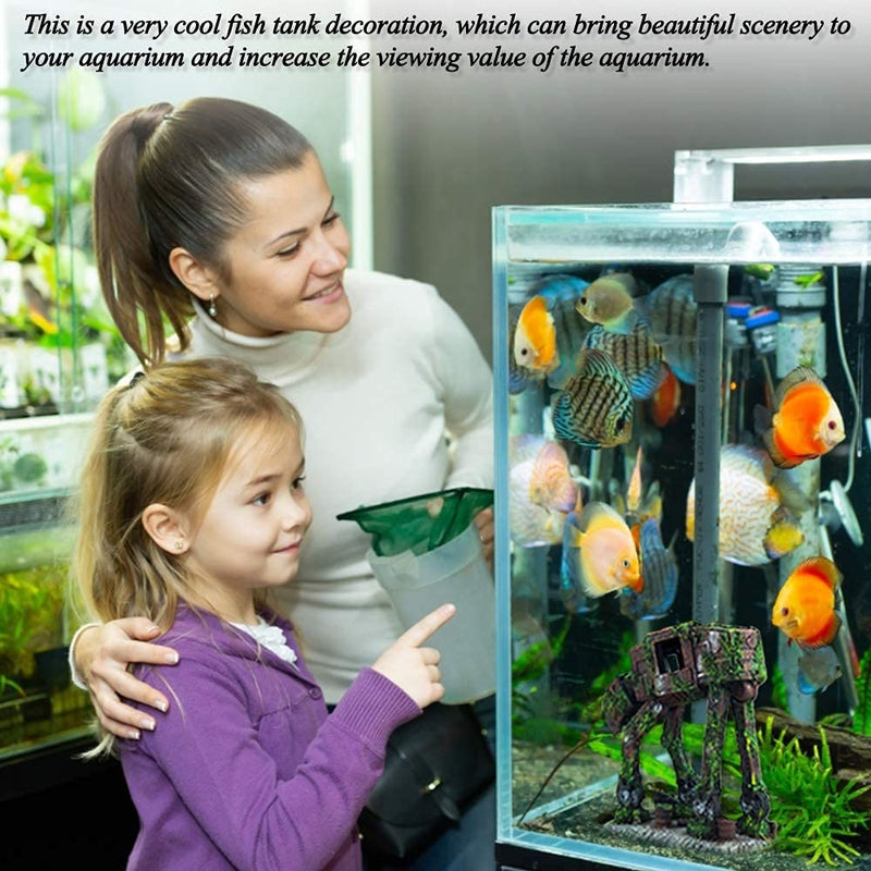 Fish Tank Decorations Star Wars Aquarium Accessories Small to Large Fish Tank Resin Decor for Betta Goldfish Hideouts Cave Hide Ornament Backgrounds (AT-Small) - PawsPlanet Australia