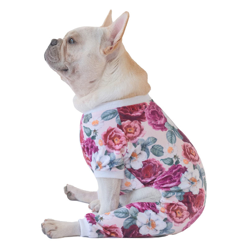 CuteBone Dog Pajamas Flower Puppy Clothes Soft Pjs Birthday Outfit Girl P178S Small Floral