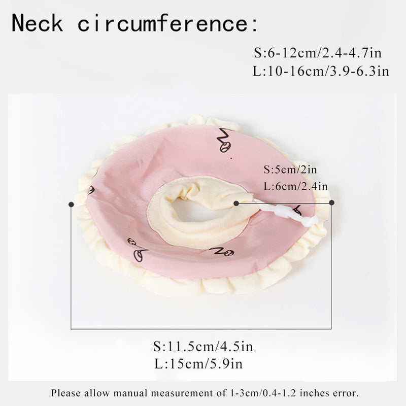 Hamster Recovery Collar Protection Cone After Surgery, Small Animals Adjustable Protection Collar for Rat Bird Rabbit Guinea Pig, Anti-Lick Anti-bite Pet Elizabeth Collar (Printed Pink, S) Printed Pink - PawsPlanet Australia