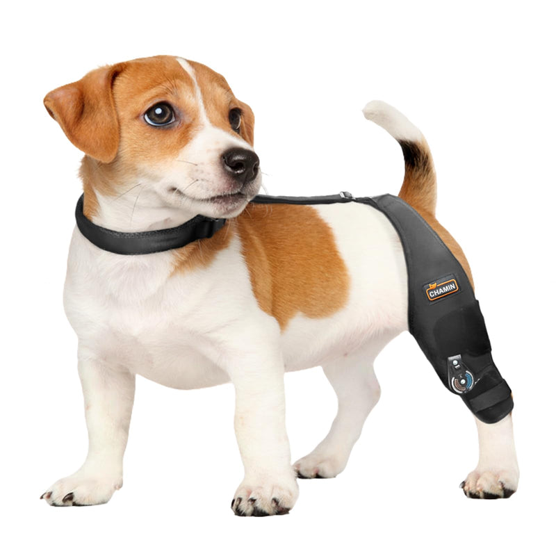 CHAMIN Adjustable Dog Knee Brace for Torn ACL Hind Leg, Support for Tear Ligament, Osteoarthritis, Rear Leg Limp, Recovery After Surgery,et(Left Leg,S) Left Leg S