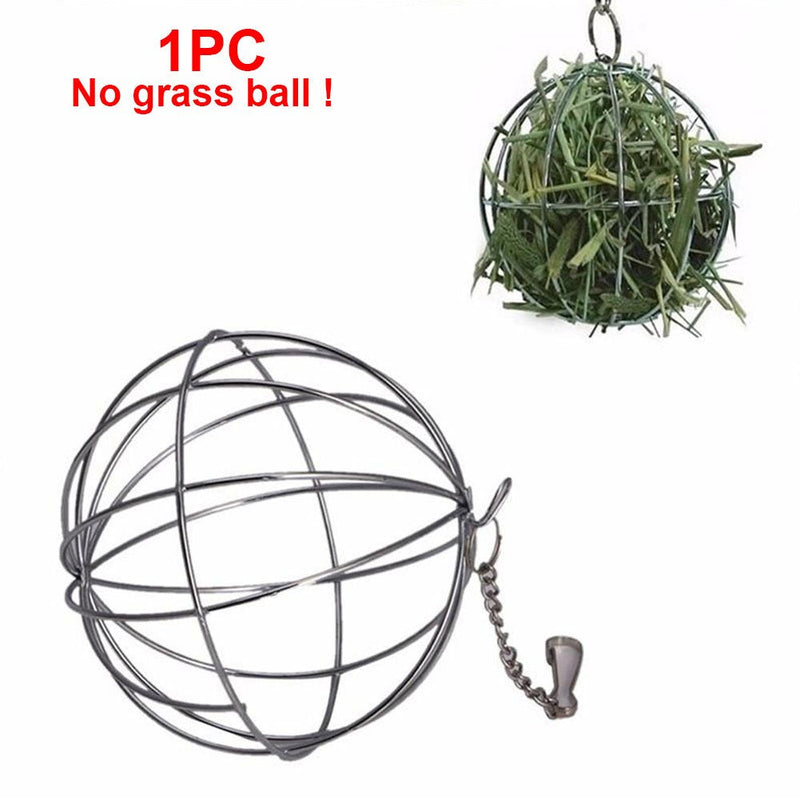 UXELY Metal Food-Ball, Guinea Pig Hay Feeder, 8/13cm Feed Ball for Rodents, Rabbit Grass Manger Holder Feeding Dispenser for Bunny, Stainless Steel Frame - PawsPlanet Australia