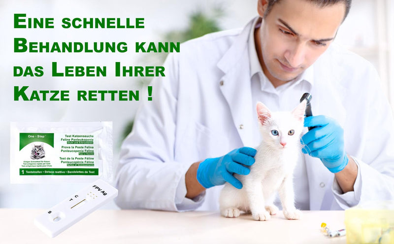 One Step 2 x Panleukopenia Quick Test I Test Cat Disease I FPV Infection Test I Test Cat Distemper I Parvovirus Test I Detection Feline Antigen (FPV Ag)