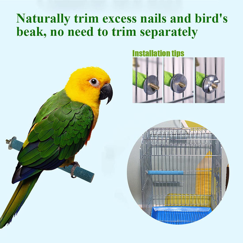 Hamiledyi 5 Pcs Parrot Perch Stand Natural Wood Bird Perch Stand Platform Paw Grinding Sticks Cage Accessories Exercise Toys for Budgies Parakeets Cockatiels Conures Lovebirds 5PCS - PawsPlanet Australia