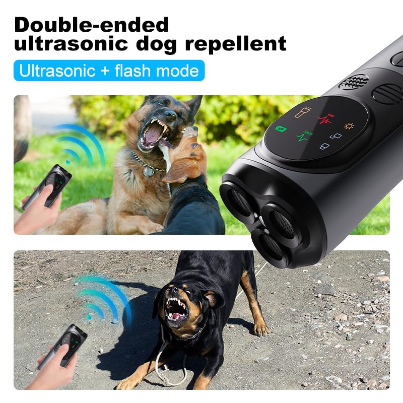 2025 Rechargeable Ultrasonic Dog Bark Deterrent, Anti-Barking Sonic Trainer, 50FT Range, LED Screen Display, Safe & Effective Bark Control, No Shock, for Indoor & Outdoor Pet Training - PawsPlanet Australia