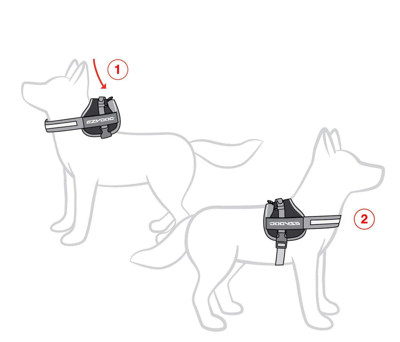 EZYDOG Convert Dog Harness | Magnetic Handle, Anti Pull Harness, LED Light Mount, Reflective Strips, Contoured & Breathable Fabric (S, Camo) Small