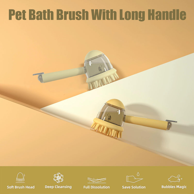 3 In One Pet Massaging Brush - Clean,Massage,Groom Comb - Silicone Comb Suppleness Brush ，Pet Friendly Wash Tools For Cats&Dogs (white) white - PawsPlanet Australia