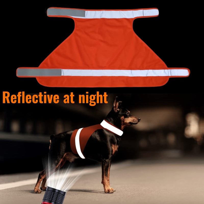 Dog Hunting Vest Blaze Orange Outdoor Safety Dog Vest High Visibility Reflective Dog Vest for Dogs Avoid Mistaken of Hunter, Prefect Accessories for Dog Walking,Hunting,Camping,Out Door Activities. L - PawsPlanet Australia