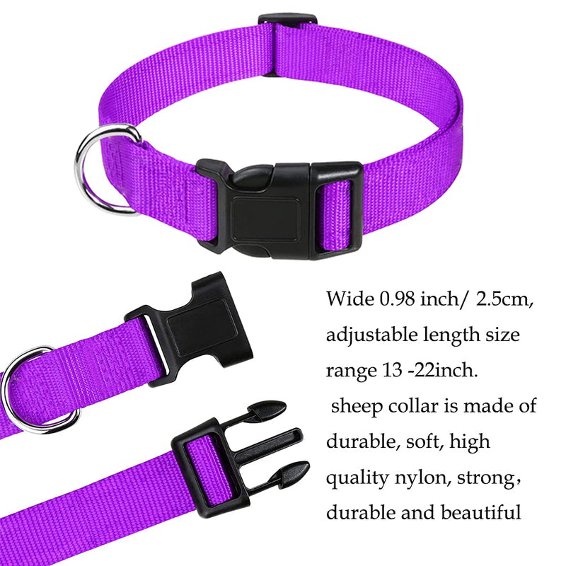4 Pieces Goat Lead and Goat Collars Set, Nylon 11 inch Goat Lead with Reflective Strip Design and Nylon Goat Collar for Small Farm Animal Goat Cow Horse Sheep (Blue) Blue - PawsPlanet Australia