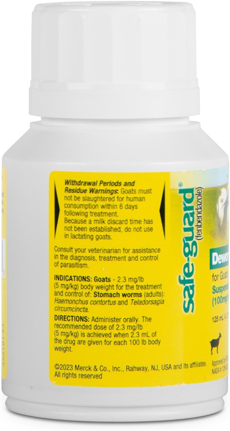 Merck Safeguard Goat Dewormer, 125ml - PawsPlanet Australia