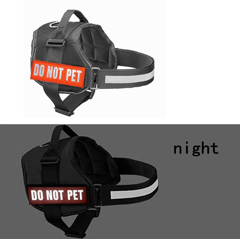 JUJUPUPS Orange Reflective Dog Patches 2 Pack Service Dog,in Training,DO NOT PET,Patches with Hook and Loop for Vests and Harnesses (DO NOT PET, 5x1.5 inch) DO NOT PET - PawsPlanet Australia