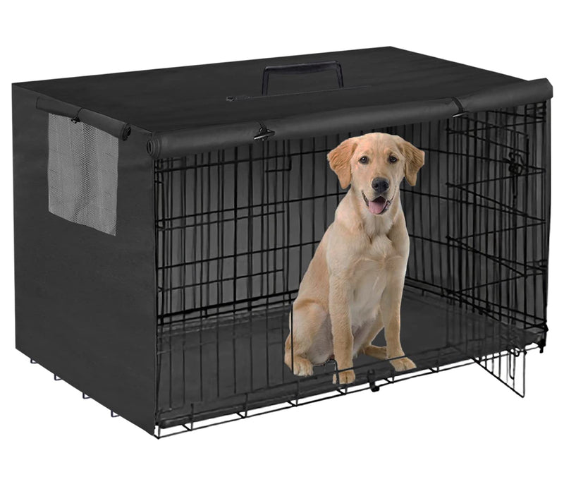 36 Inch Wire Dog Crate Cover,Durable Windproof Privacy Polyester Pet Kennel Covers,Breathable Blackout Cover for 1/2/3 Door Dog Cage. (36" L x 23" W x 25" H,Black) 36" L x23" W x 25" H Black