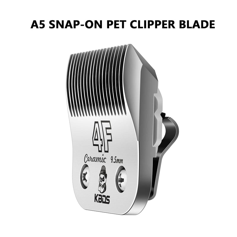 KBDS Detachable Ceramic Pet Clipper Blades,Compatible with Most Andis,Oster,Wahl KM Series A5 Clippers,Made of Ceramic Blade Cutter and Carbon Steel Bottom Blade - PawsPlanet Australia