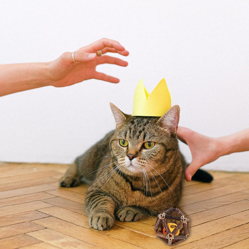 Chew toys for teeth cleaning, for cats and dogs, 2 pieces, with bell made of silver rod material and chewable, as an interactive toy for pets