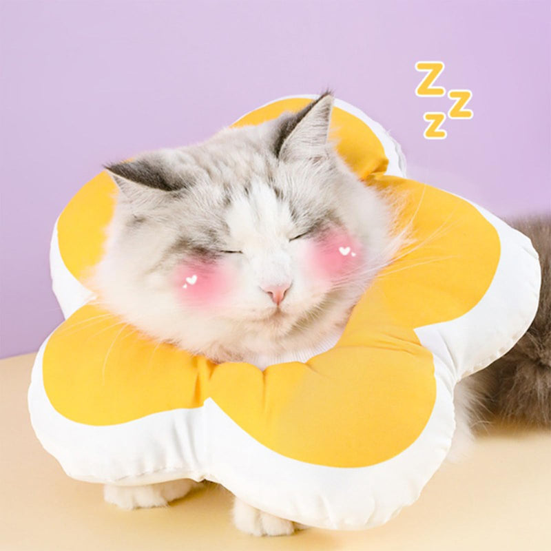 Cat Cone Collar Soft, Adjustable Cat Recovery Collar, Yellow Soft CatsCone, CatDonut Collarto Prevent Licking Biting, Cats Cone CollarSoft Anti Lick for Pet Medical for Rehabilitation