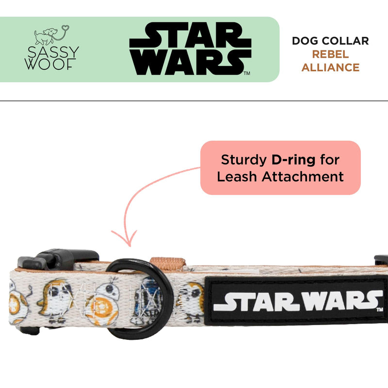Sassy Woof Dog Collar Star Wars™ The Rebel Alliance - S, Adjustable, Durable, Comfortable and Stylish Pet Accessories for Small Dogs - PawsPlanet Australia